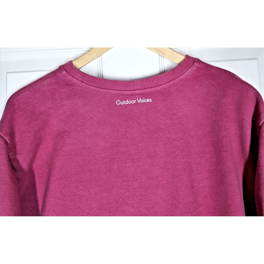 Outdoor Voices Cropped Crewneck Sweatshirt Organic Cotton Terry Lined Women's XL - Picture 3 of 9